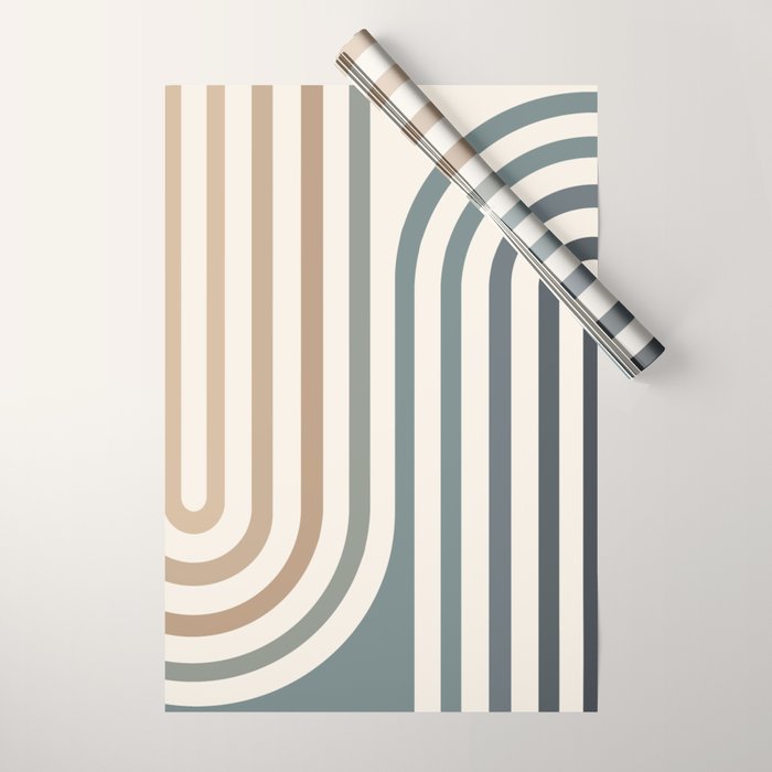 Bold Curvature Stripes II Wrapping Paper Gallery Image 1