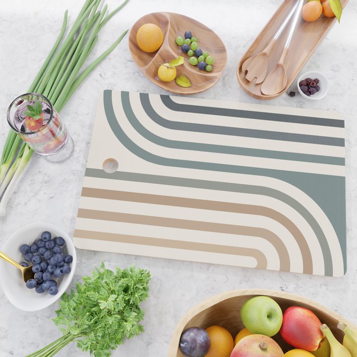 Bold Curvature Stripes II Cutting Board Gallery Image 2