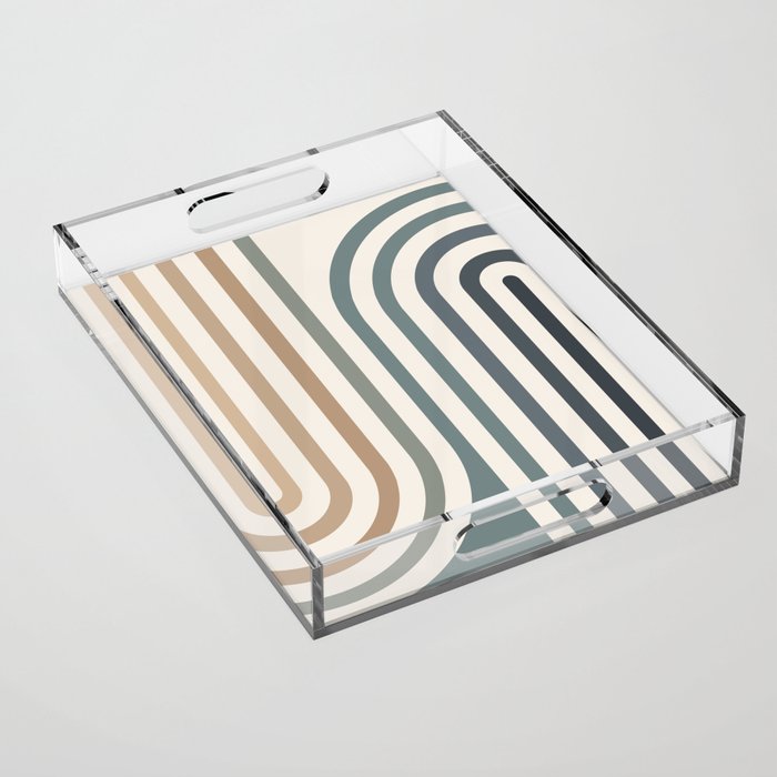 Bold Curvature Stripes II Acrylic Tray Gallery Image 1