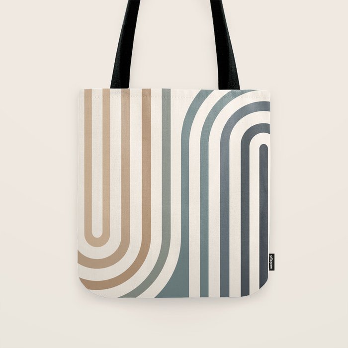 Bold Curvature Stripes II Tote Bag Gallery Image 1