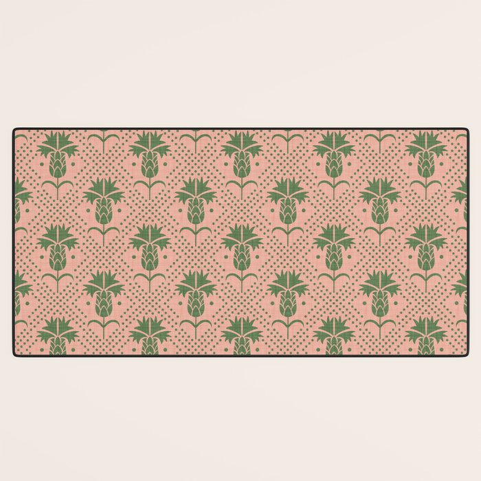 Bachelor Button Boutonniere Peach Green Desk Mat Gallery Image 3