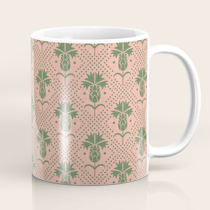Bachelor Button Boutonniere Peach Green Coffee Mug Gallery Image 1