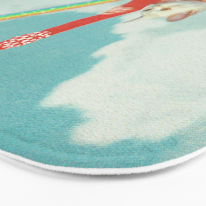 Kitty Cat's Rainbow Workout - Retro Cat Bath Mat Gallery Image 3