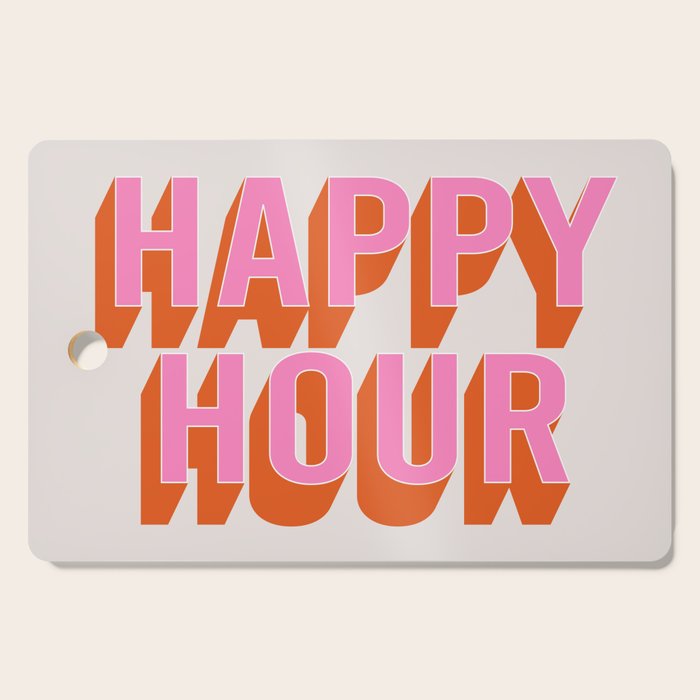 Happy Hour (Pink Orange) Cutting Board Gallery Image 1