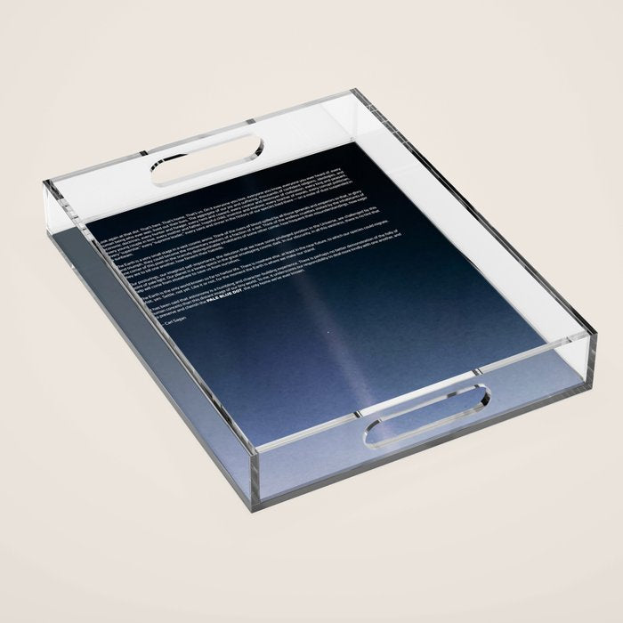 Pale Blue Dot â Voyager 1 (2020 rev.), quote Acrylic Tray Gallery Image 1
