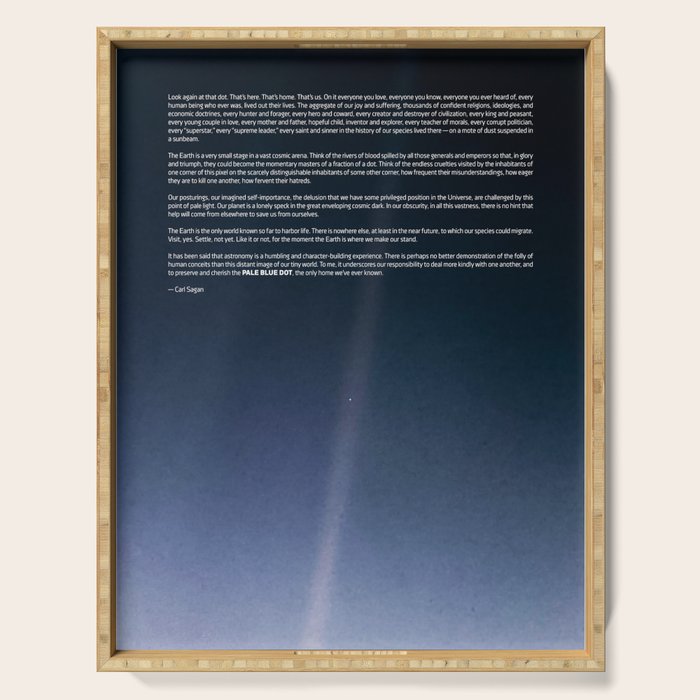 Pale Blue Dot â Voyager 1 (2020 rev.), quote Serving Tray Gallery Image 1
