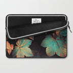 Copper And Teal Leaves Laptop Sleeve Gallery Image 2