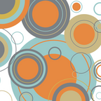 Retro Mid Century Modern Circles Geometric Bubbles Pattern Coffee Mug Gallery Image 2