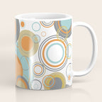 Retro Mid Century Modern Circles Geometric Bubbles Pattern Coffee Mug Gallery Image 1