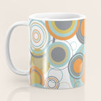 Retro Mid Century Modern Circles Geometric Bubbles Pattern Coffee Mug Gallery Image 3