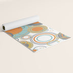 Retro Mid Century Modern Circles Geometric Bubbles Pattern Yoga Mat Gallery Image 2