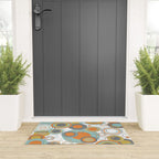 Retro Mid Century Modern Circles Geometric Bubbles Pattern Welcome Mat Gallery Image 3
