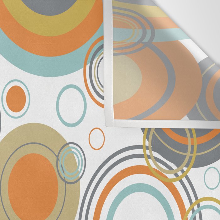 Retro Mid Century Modern Circles Geometric Bubbles Pattern Wall Tapestry Gallery Image 3