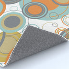 Retro Mid Century Modern Circles Geometric Bubbles Pattern Rug Gallery Image 4