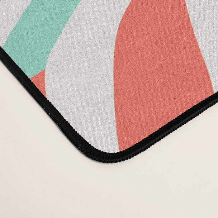 Colorful abstract stripe line art pattern Desk Mat Gallery Image 4