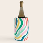 Colorful abstract stripe line art pattern Wine Chiller Gallery Image 3
