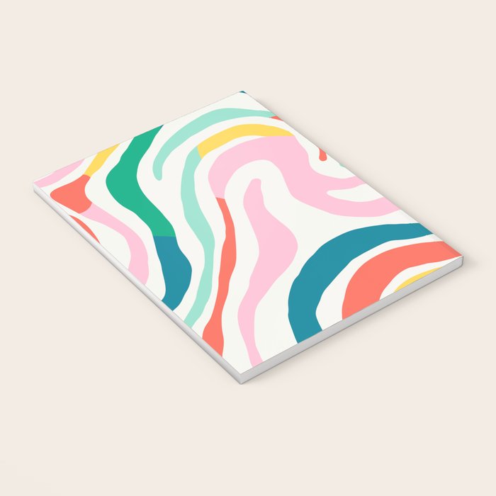 Colorful abstract stripe line art pattern Notebook Gallery Image 3
