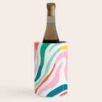 Colorful abstract stripe line art pattern Wine Chiller Gallery Image 2