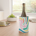 Colorful abstract stripe line art pattern Wine Chiller Gallery Image 4