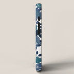 Watercolor navy blue mauve green blue roses flowers iPhone Case Gallery Image 2