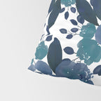 Watercolor navy blue mauve green blue roses flowers Pillow Sham Gallery Image 4