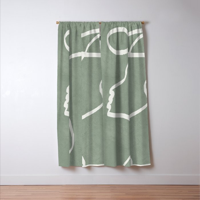 Abstract Faces Window Curtain Gallery Image 3