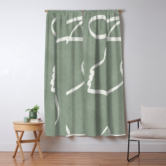 Abstract Faces Window Curtain Gallery Image 5
