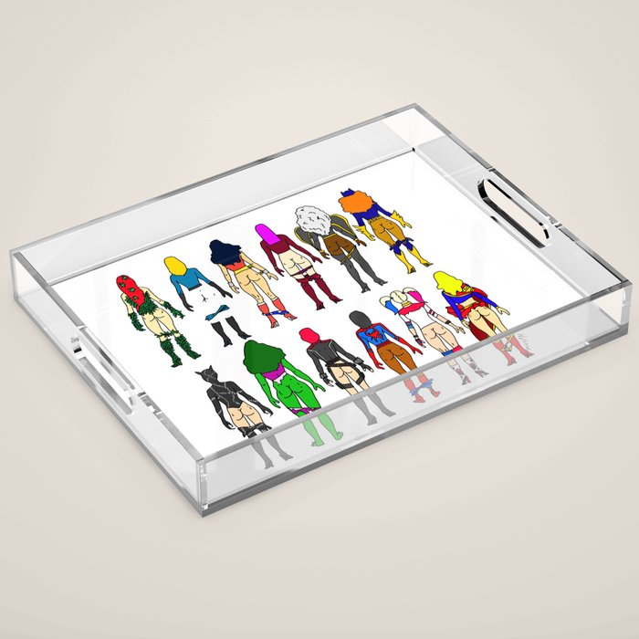Superhero Butts - Girls Superheroine Butts LV Acrylic Tray Gallery Image 1
