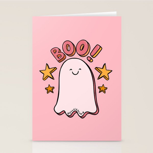 Cute Boo Stationery Card Gallery Image 2
