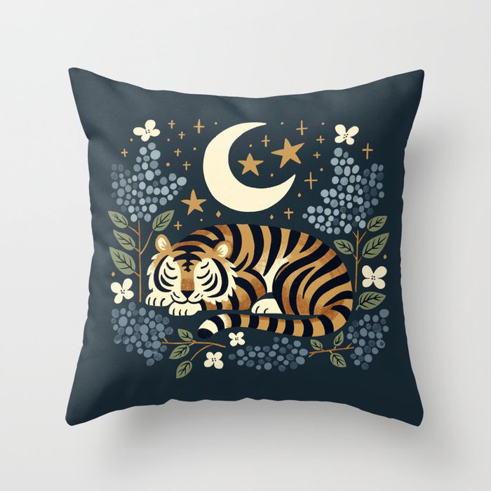 Slumbering Tiger Throw Pillow Gallery Image 6