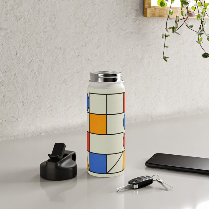 Bauhaus Blocks 02 Water Bottle Gallery Image 4
