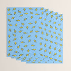 Yellow Lightning Bolt on Bright Blue Wrapping Paper Gallery Image 3