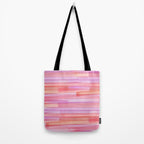 Abstract Watercolor Waves in Pink Sunset Tote Bag Gallery Image 2