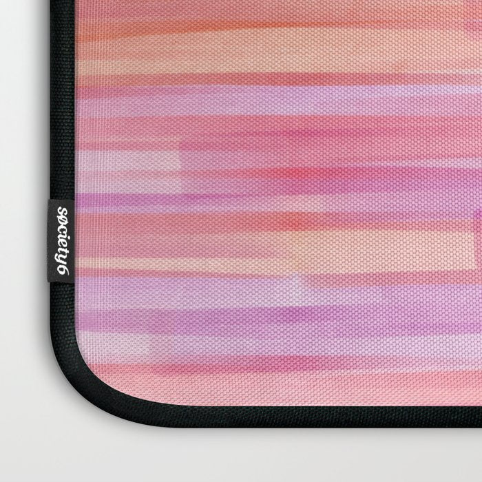 Abstract Watercolor Waves in Pink Sunset Laptop Sleeve Gallery Image 3