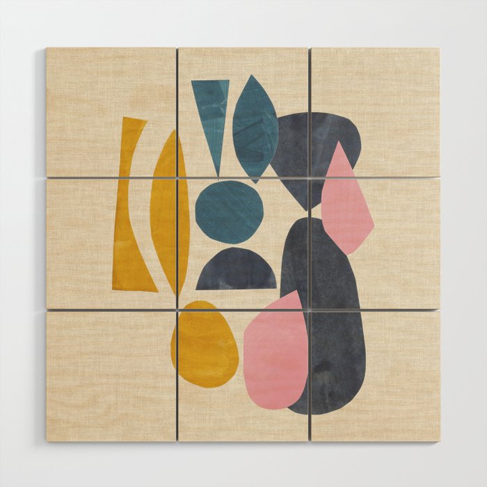 Gold Among Rocks Wood Wall Art Gallery Image 1