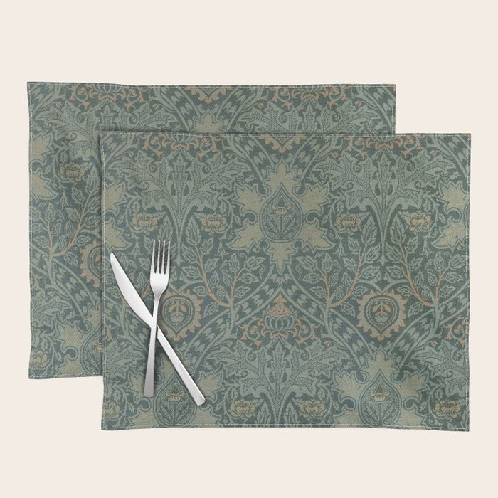 Ispahan by William Morris 1888 Antique Vintage Victorian Jugendstil Art Nouveau Retro Pattern Placemat Gallery Image 1