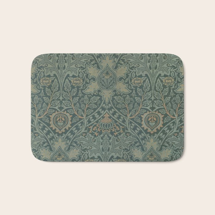 Ispahan by William Morris 1888 Antique Vintage Victorian Jugendstil Art Nouveau Retro Pattern Bath Mat Gallery Image 1
