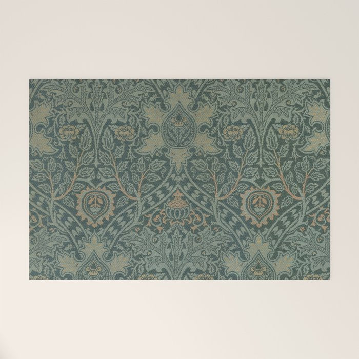 Ispahan by William Morris 1888 Antique Vintage Victorian Jugendstil Art Nouveau Retro Pattern Welcome Mat Gallery Image 1