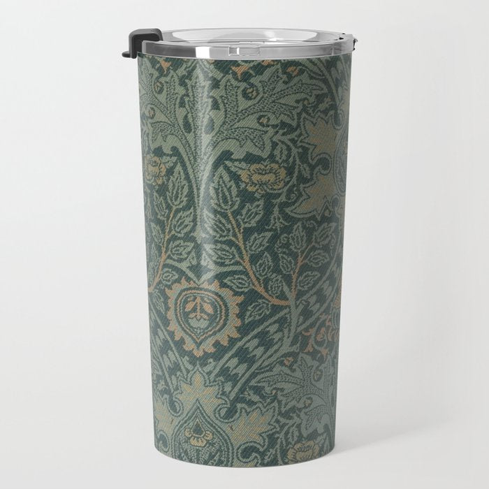 Ispahan by William Morris 1888 Antique Vintage Victorian Jugendstil Art Nouveau Retro Pattern Travel Mug Gallery Image 3