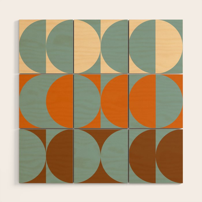 Vintage Geometric 04B Wood Wall Art Gallery Image 1