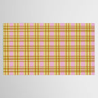 Modern Pastel Plaid Pattern  Soft Pink Olive and Beige Tartan Tablecloth Gallery Image 2