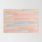 Abstract Watercolor Waves in Peach Sunrise Rug Gallery Image 2