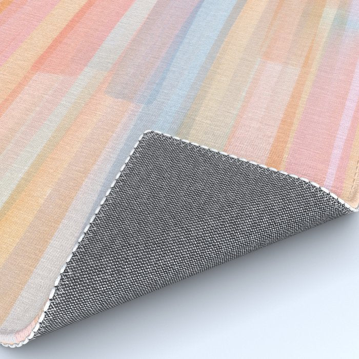 Abstract Watercolor Waves in Peach Sunrise Rug Gallery Image 4