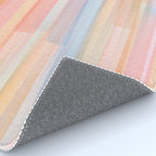 Abstract Watercolor Waves in Peach Sunrise Rug Gallery Image 4