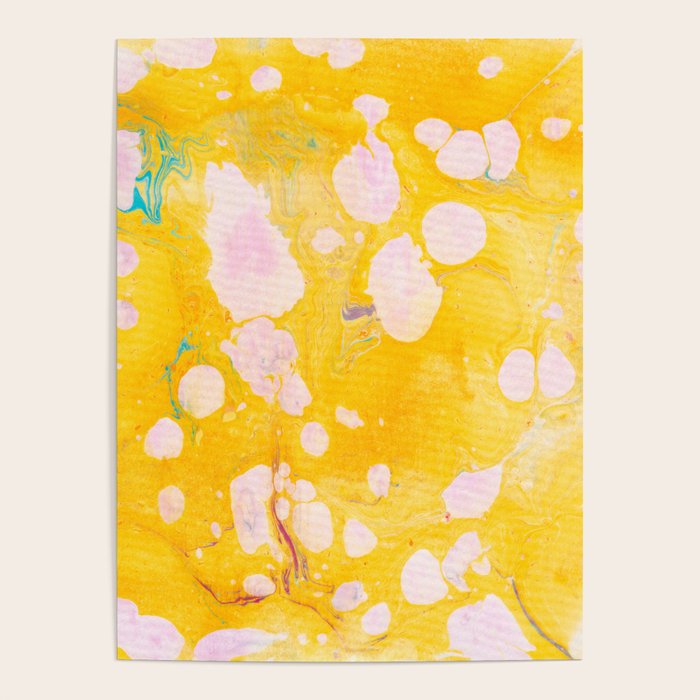 speckled marble | yellow Poster Gallery Image 1
