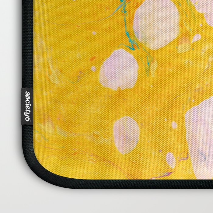 speckled marble | yellow Laptop Sleeve Gallery Image 3
