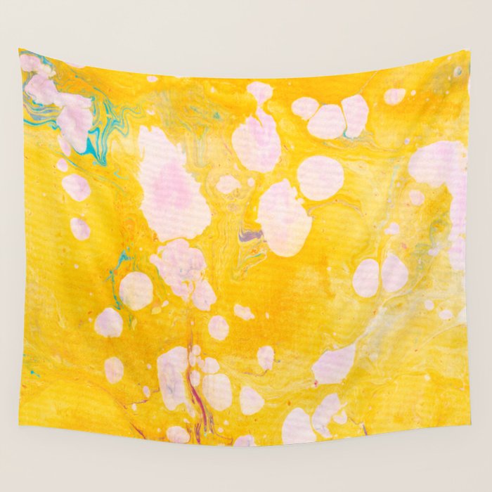 speckled marble | yellow Wall Tapestry Gallery Image 4