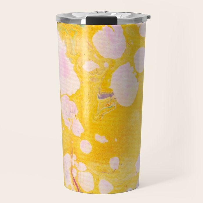 speckled marble | yellow Travel Mug Gallery Image 1