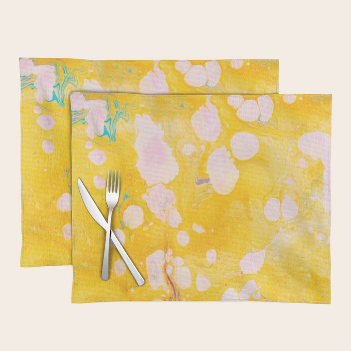 speckled marble | yellow Placemat Gallery Image 1