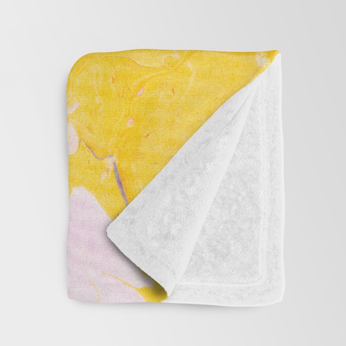 speckled marble | yellow Throw Blanket Gallery Image 3